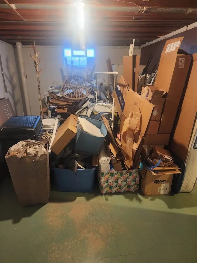 Roll-off dumpster container at job site for Roll Off Dumpster Rental in Waynesboro